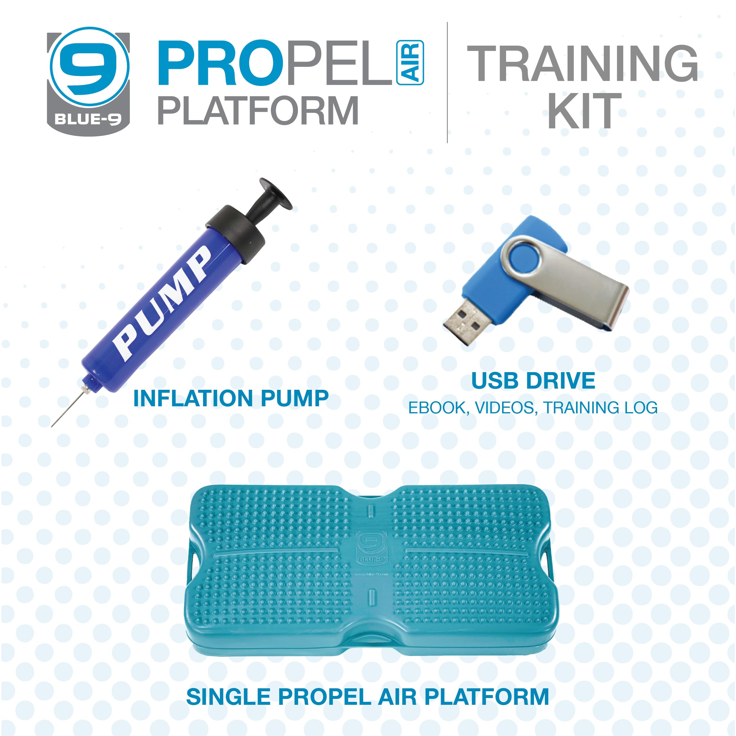 Blue-9 Propel Air Platform Kit, Professionally Designed Dog Training Accessories And Pet Products, Made In The Usa, Turquoise